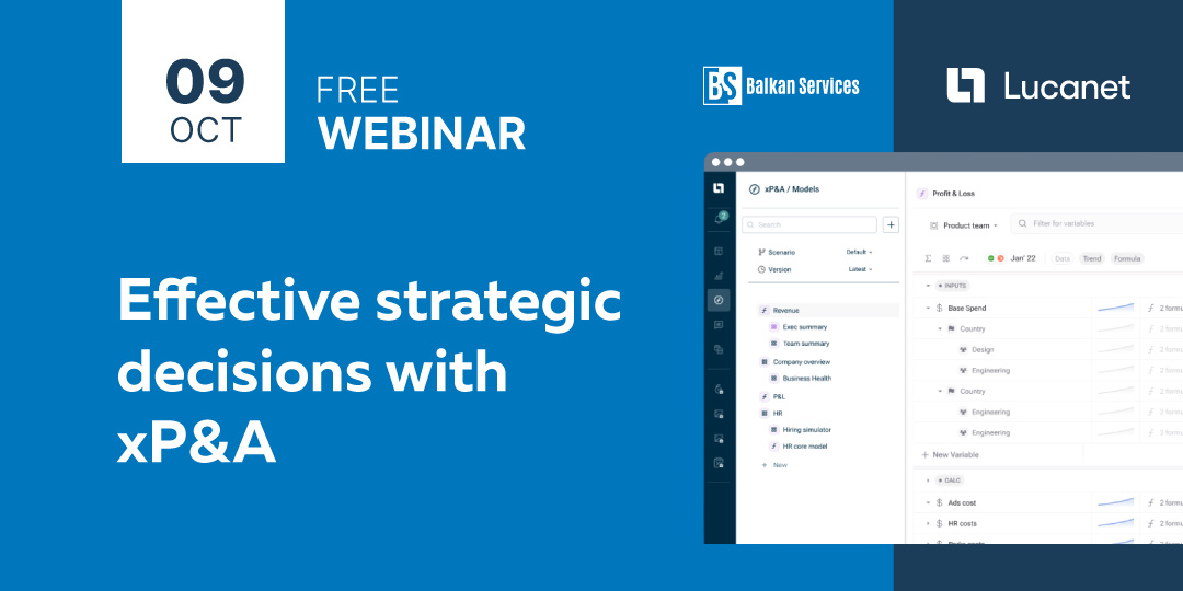  Effective strategic decisions with xP&A - Balkan Services