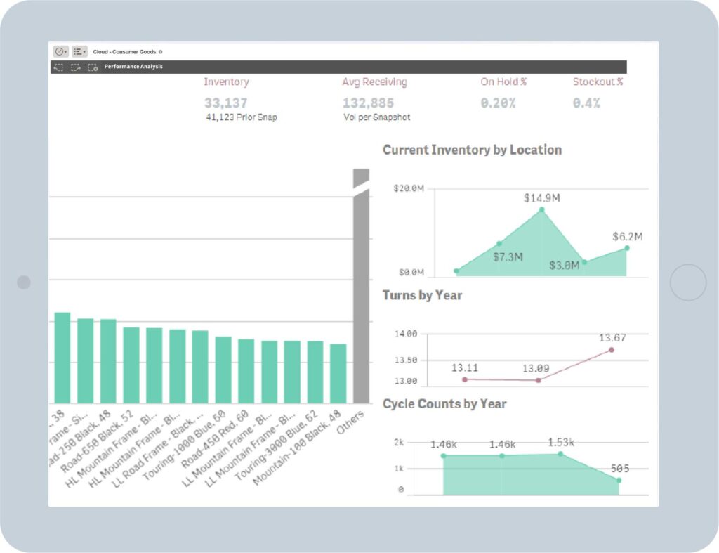 Inventrory analysis in Qlik Sense - Balkan Services 