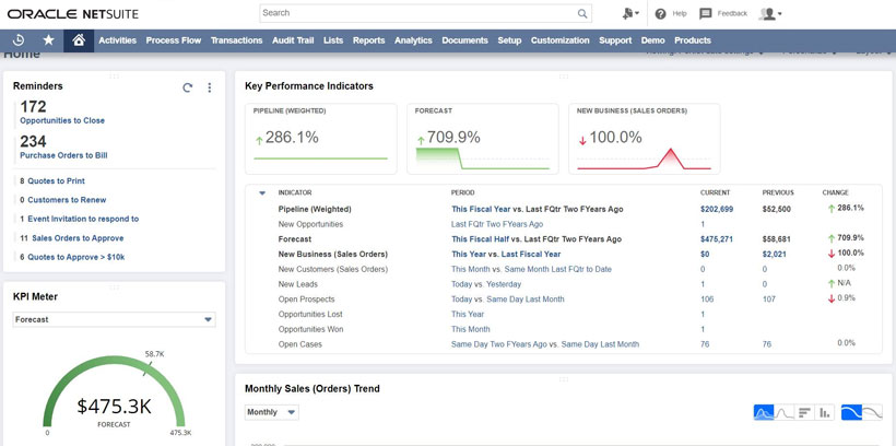 NetSuite Dashboard - balkanservices.com